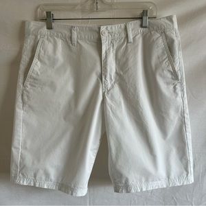 John Varvatos Star USA Shorts Chino Flat Front White Size 34 Waist
